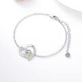 wholesale 925 Sterling Silver Heart-Shaped Monkey Charm Bracelet for Women - Cute Animal -0-5