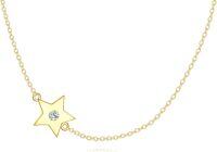 wholesale 14K Gold Diamond Star Pendant Chain Necklace for Women-gold star necklace