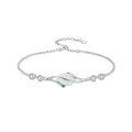 TOUPOP 925 Sterling Silver Oval Gemstone Bracelet Fine Jewelry Gift-0-0