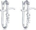 wholesale 925 Sterling Silver Faith Cross Huggie Hoop Earrings for Women Girls Graduation Gift Jewelry Accessories 3cm Diameter-0-0