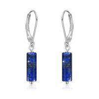 wholesale  925 Sterling Silver Lapis Lazuli Leverback Earrings, Hypoallergenic Dangle Earrings for Sensitive Skin, Gift for Women-Lapis Lazuli