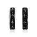 wholesale 925 Sterling Silver Metal Black Onyx Star Studs - 925 Fine Jewelry Minimalist Design for Men & Women-0-0