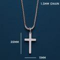 wholesale  925 Sterling Silver Cross Pendant Necklace for Men - Valentines Day Gift-0-1