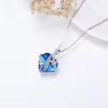 TOUPOP Sterling Silver Crystal Butterfly Necklace For Women-0-2