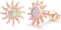 wholesale 925 Sterling Silver Opal Sun Stud Earrings for Women and Teen Girls-0-0