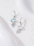 wholesale 925 Sterling Silver Jellyfish Moonstone Drop Earrings Gifts for Women-0-3