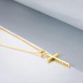 wholesale 925 Sterling Silver Cross Pendant With Blue Opal And Philippians Inscription-0-40