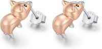 wholesale 925 Sterling Silver Pig Stud Earrings - Cute Animal Jewelry for Women and Girls-Dog Earring