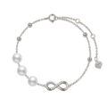 wholesale 14K Yellow Gold Freshwater Pearl Infinity Bracelet for Women Gift for Her Mom Wife 6 8 Adjustable-0-0