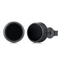 wholesale 925 Sterling Silver Black Onyx Zircon Celtic Viking Stud Earrings Hypoallergenic Punk Gothic Jewelry for Women Men-Black Celtic 1-Black Celtic 1
