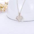 wholesale 14K Gold Double Heart Infinity Necklace with Cubic Zirconia Pendants for Women - Elegant Love Charm s-0-2