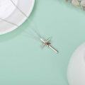 wholesale 925 Sterling Silver Breast Cancer Awareness Survivor Cross Pendant Necklace for Women-0-5