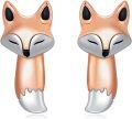 wholesale 925 Sterling Silver Rose Gold Plated Pink Abalone Shell Fox Dangle Earrings-0-0