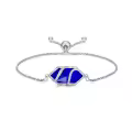 TOUPOP Sterling Silver Hexagon Gemstone Link Bracelet Fine Jewelry Gift-0-0