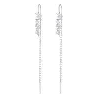 wholesale 925 Sterling Silver Threader Earrings with Mother Script and Chain Drops for Women & Girls-Mother