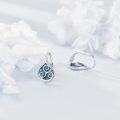 wholesale 925 Sterling Silver Abalone Shell Celtic Trinity Knot Leverback Earrings Triquetra Tree of Life s for Women Girls-0-2