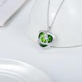 wholesale 925 Sterling Silver Heart Crystal Moon Star Necklace Women s Birthstone Jewelry Gift-0-5