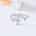 TOUPOP Sterling Silver Ring with Stone Jewelry Christmas Gifts for Women-0-4