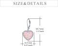 wholesale 925 Sterling Silver Metal Drusy Crystal Heart Dangle Earrings (Pink/Blue/Purple) Leverback Drop s for Women-0-5