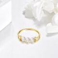 wholesale 18K Gold Plated White Pearl Adjustable Open Cuff Bracelet for Women s-0-2