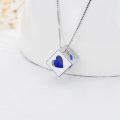 wholesale 925 Sterling Silver AAAAA Natural Gemstone Heart Pendant Necklace for Sensitive Skin, Gift for Women-0-3
