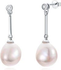 wholesale 925 Sterling Silver 925 Gold-Plated Baroque Pearl Drop Earrings with Irregular Pearls for Women-Type1