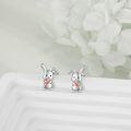 wholesale 925 Sterling Silver Rabbit Carrot Stud Earrings for Women Girls -0-2