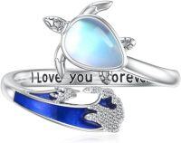 wholesale 925 Sterling Silver Adjustable Bat Highland Cow Ring Animal Jewelry Gift for Her-Turtle