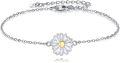 wholesale 925 Sterling Silver Daisy Flower Charm Bracelet for Women-0-0