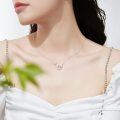 TOUPOP Sterling Silver & Crystal Mother Daughter Necklace Gift-0-5