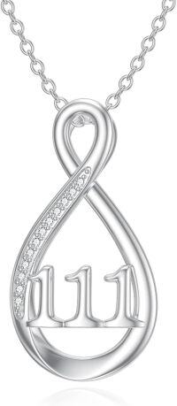 wholesale Sterling Silver Angel Number Necklace 111 222 333 444 555 777 888 999 1111-111 Necklace