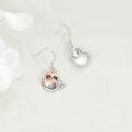 wholesale 925 Sterling Silver Sloth Teacup Dangle Earrings for Women Girls Gifts Jewelry -0-3