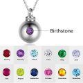 wholesale  Sterling Silver Birthstone Cremation Urn Necklace for Ashes Custom Memorial Jewelry with Free Engraving -0-4