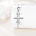 wholesale 925 Sterling Silver Retro Eastern Orthodox Cross Pendant Necklace Religious Jewelry for Men & Women-0-4
