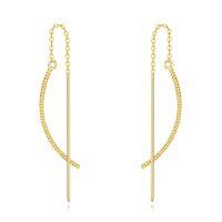 wholesale 14K Gold Threader Earrings with Bar Design, Hypoallergenic Nickel-Free, Perfect Gift for Women for Any Occasion-bar thin threader earrings
