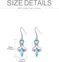 wholesale 925 Sterling Silver Blue Moonstone Bohemian Drop Earrings for Women-0-2