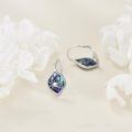 wholesale 925 Sterling Silver Crab Drop Earrings With Cubic Zirconia And Iridescent Shell-0-5
