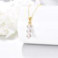 wholesale 14K Gold Freshwater Pearl Drop Pendant Necklace for Women-0-3