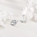 wholesale 925 Sterling Silver Elephant Stud Earrings Adorable Animal  for Women Girls-0-2