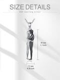 wholesale 925 Sterling Silver Kissing Couple Pendant Necklace-0-3