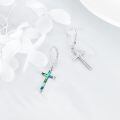 wholesale 925 Sterling Silver Cross Earrings With Abalone Shell Drop-0-3