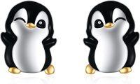 wholesale 925 Sterling Silver Penguin Stud Earrings - Cute Animal  for Women-Penguin