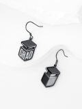 wholesale 925 Sterling Silver Black Cube Graduation Cap Dangle Earrings for Women's High School College  Ideas-0-3