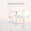 wholesale 925 Sterling Silver Cross Pendant Necklace with Isaiah 41:10 Bible Verse, Hypoallergenic, Gift Box-0-2