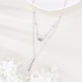 wholesale 925 Sterling Silver Baseball Bat & Ball Layered Chain Necklace for Men Women-0-4