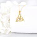 wholesale 14K Gold Celtic Knot Diamond Pendant Necklace for Women Irish s-0-3