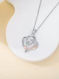 wholesale TOUPOP Gifts For Grandma Sterling Silver Grandma Necklace Heart Pendant Birthday Christmas Jewelry Gifts For Women -0-2