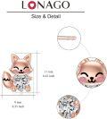 wholesale 925 Sterling Silver Pink Crystal Love Heart Fox Stud Earrings for Girls and Women-0-21
