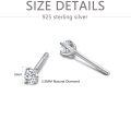 wholesale 925 Sterling Silver Natural Diamond Cluster Flower Stud Earrings for Women-0-4