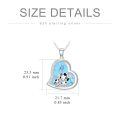 wholesale 925 Sterling Silver Mom Heart Shape Animal Pendant Necklaces for Women Girls Family Love Gift-0-95